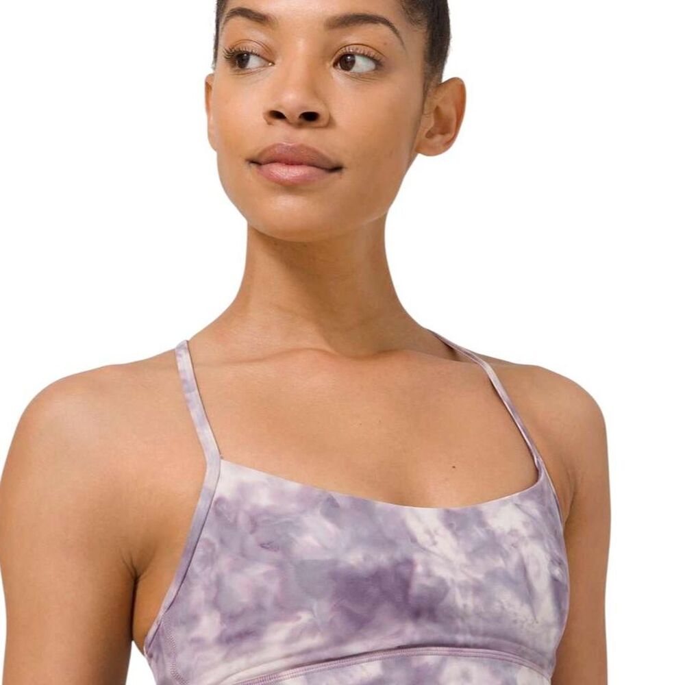 Lululemon Flow Y Bra Nulu *Light Support, B/C Cup in Diamond Dye Pink Bliss